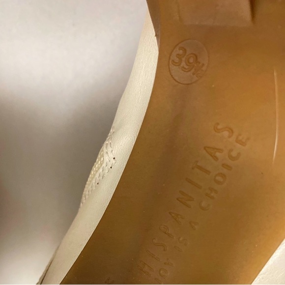 Hispanitas Janeth Leather Lace Up Victorian booties Cream Size EU 39 1/2/ US 9 - Picture 13 of 14